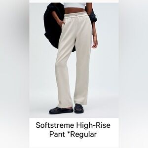 Lululemon Softstreme High-Rise Pants-Regular- Size 14 - Bone
